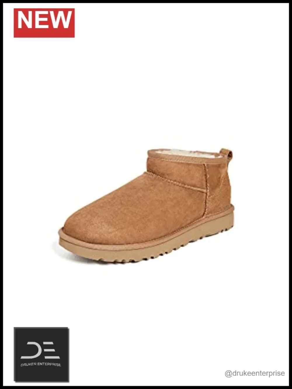 Shearling Lined Ankle Booties Pull-On Warm Winter Boots Suede